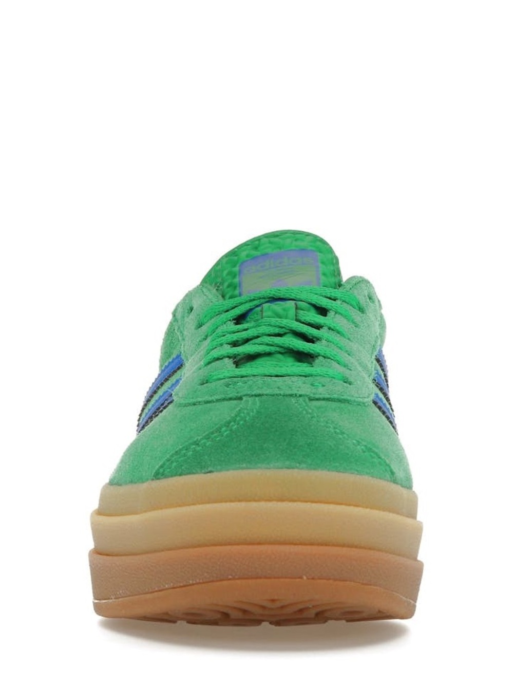 adidas Gazelle Bold Green Blue Gum Suede Sneakers with Blue Stripes NWT - Picture 4 of 9
